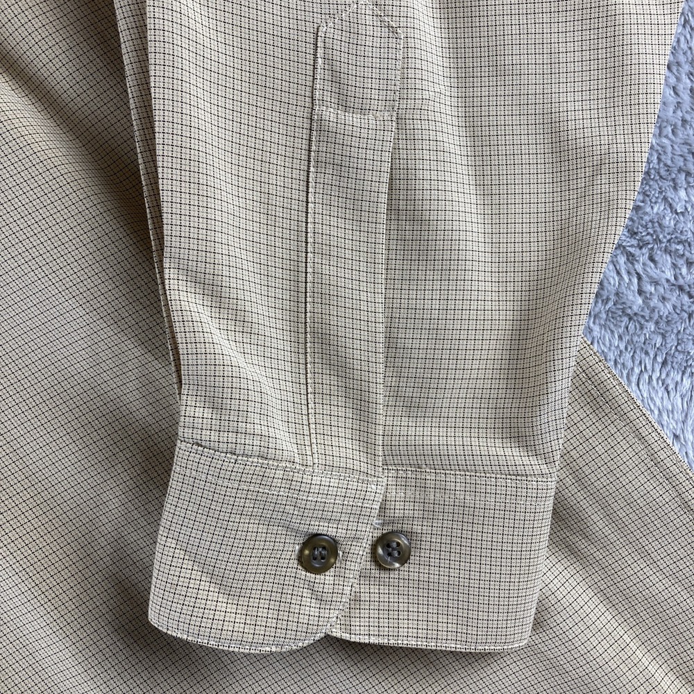 Tri-Mountain Shirt Mens XL Checked Long Sleeve Button Down Polynosic Blend - Picture 4 of 12